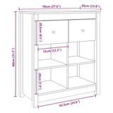 Sideboard Honey Brown 70x35x80 cm Solid Wood Pine 813767