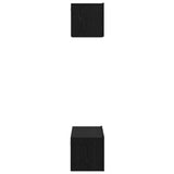 TV Cabinet Set 2 pcs Black Oak Engineered Wood 3393382