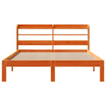Bed Frame without Mattress Wax Brown 140x200 cm Solid Wood Pine 3306806