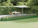 Garden Raised Bed Galvanised Steel 507x100x36 cm Green 319008