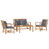 Garden Sofa Set Natural Solid teak wood 3356854