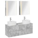 Bathroom Furniture Set 5 pcs Concrete Grey 3406930