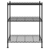 3-Tier Storage Rack 60x35x76 cm Black 150 kg 324620
