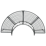 Tree Bench 4-Seater 160 x 80 x 89 cm Steel Black Half-round 42029524