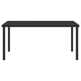 Garden Table Black 160 x 80 x 73 cm Metal 42010314