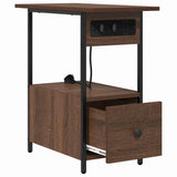 Bedside Cabinet Brown Oak 60 x 30 x 61 cm Engineered Wood 859599