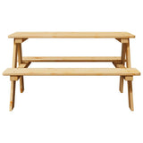 Children's Table with Benches IRUN 90x79.5x50 cm Solid Wood 42000163