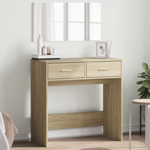 ZNTS Dressing Table with Mirror Sonoma Oak 80x39x80 cm 840704
