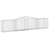 Arched Gabion Baskets 2 pcs 400x50x80/100 cm Galvanised Iron 3146983
