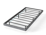 90cm190cm Grey Floating Single Bed Frame with LED Lights, Metal Platform Bed with Underbed Storage, T6135P516183