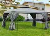 3 x 3 m Garden Gazebo Double Roof Marquee Patio Wedding Party Tent Canopy Shelter with Sidewalls, T3398P323868