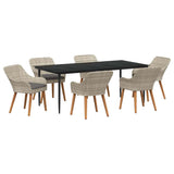 Dining Set Light grey Poly rattan 3261710