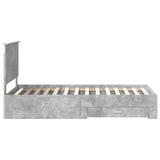 Bed Frame Concrete Grey 100 x 200 cm Engineered Wood 3411344