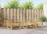 Outdoor Sofa Set 7 pcs White 59 x 59 x 37 cm Solid Acacia Wood 3387318