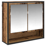 Bathroom Furniture Set with Door 3 pcs Old Wood Engineered Wood 3402521