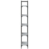 Bookshelf 5-Tier Grey Sonoma 60.5x24x166.5 cm Engineered Wood 838866