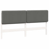 Upholstered Headboard White and Light Grey 200 cm 880052