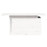 Garden Table White 100x50x75 cm Solid Wood Pine 844909