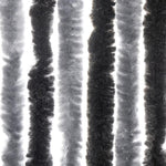 ZNTS Fly Curtain Grey and Black 90x220 cm Chenille 377328
