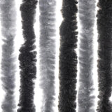 ZNTS Fly Curtain Grey and Black 90x220 cm Chenille 377328