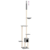 Floor to Ceiling Cat Tree Light Grey 258.5-284.5 cm 171718