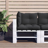 Pallet Cushions 3 pcs Black Fabric 360864