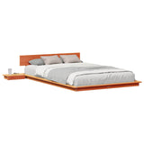 Bed Frame Brown 135 x 190 cm Wood 872409