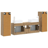 Bathroom Furniture Set 5 pcs Artisan Oak 33 x 34.5 x 100 cm 3406002