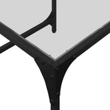 Nesting Coffee Tables 2 pcs with Transparent Glass Top Steel 845982