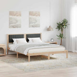 Bed Frame with Upholstered Headboard Dark Grey 150 x 200 cm 878250