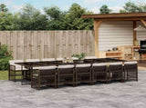 Garden Dining Set Brown, Cream white 3210945