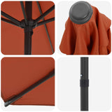Garden Parasol with Base 200 x 300 cm Polyester Rectangular 42036171
