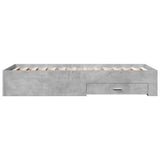 Bed Frame Concrete grey Engineered wood and plywood Single 3280436