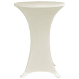 Standing Table Cover Ø80 cm Cream Stretch 4 pcs 279076