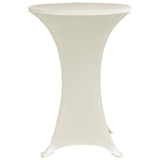Standing Table Cover 80 cm Cream Stretch 4 pcs 279076