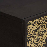 Coffee Table Black 80 x 50 x 40 cm Solid Mango Wood 4018813