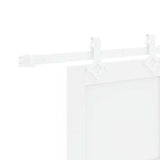 Sliding Door Manual White 83 x 211 cm Solid pine wood and steel 3333563