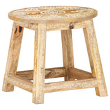 Hand-painted Stool 38x38x35 cm Solid Mango Wood 287445
