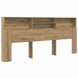 Headboard Cabinet with Shelf Artisan Oak 220 x 19 x 101.5 cm 879448