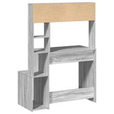 Desk with Shelves Grey Sonoma 100x45x140 cm Engineered Wood 860441