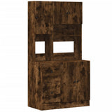 Kitchen Cabinet Smoked Oak 95x50x180 cm Engineered Wood 3276536