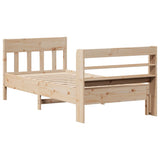 Bed Frame without Mattress 75x190 cm Small Single Solid Wood Pine 3307029