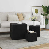 Nesting Table 3 pcs Black Oak Engineered Wood 862676