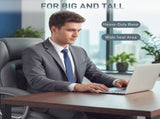 Big and Tall Office Chair 180kg with Spring Cushion, PU Leather - Grey T3398P424995
