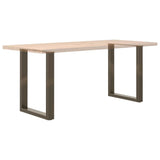 Dining Table Legs U-Shaped 2 pcs Natural Steel 60x cm Steel 4013183