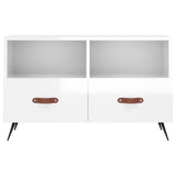 TV Cabinet High Gloss White 80x36x50 cm Engineered Wood 828942