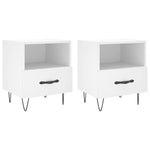 ZNTS Bedside Cabinets 2 pcs White 40x35x47.5 cm Engineered Wood 827421