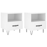 ZNTS Bedside Cabinets 2 pcs White 40x35x47.5 cm Engineered Wood 827421