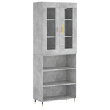 Highboard Concrete Grey 69.5x34x180 cm Engineered Wood 3198709