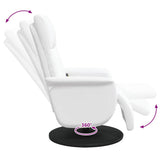Massage Recliner Chair White 71 x 90 x 105 cm Faux Leather 42018598